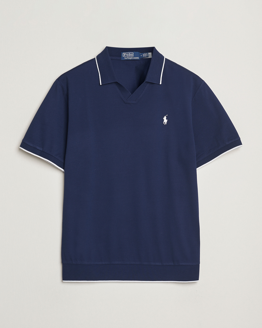 Herre | Polotrøjer | Polo Ralph Lauren | Johnny Jaquard Knitted Polo Newport Navy