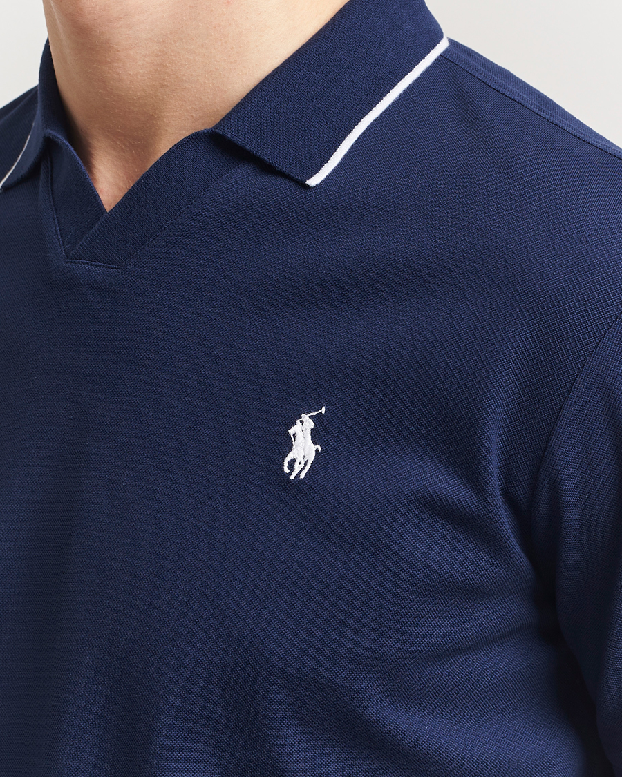 Herre | Polotrøjer | Polo Ralph Lauren | Johnny Jaquard Knitted Polo Newport Navy