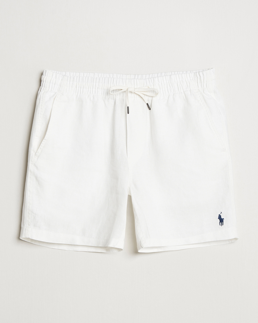 Herre | Shorts | Polo Ralph Lauren | Prepster Drawstring Linen Shorts Deckwash White