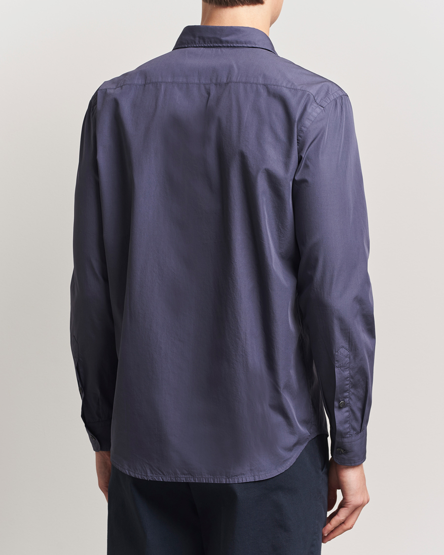 Herre | Skjorter | Altea | Washed Poplin Sport Shirt Dark Blue