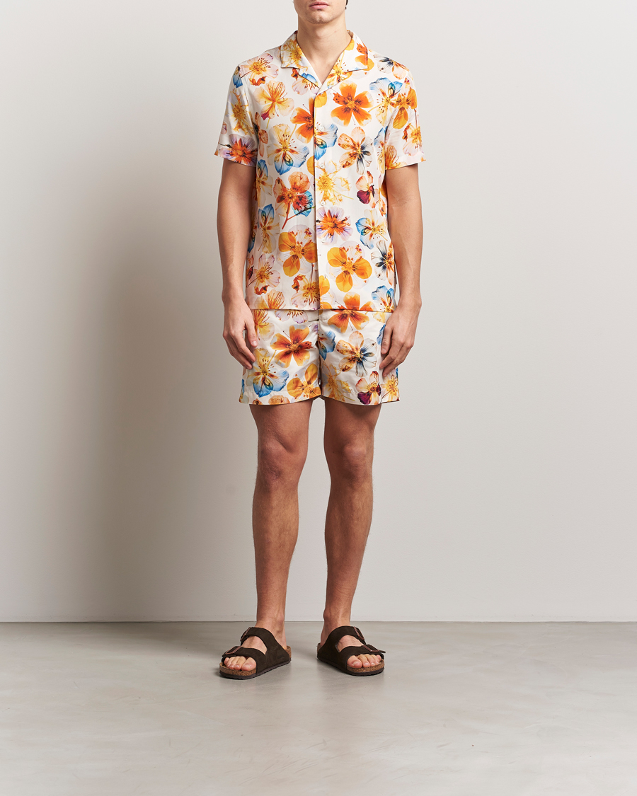 Herre | Skjorter | Orlebar Brown | Hibbert Oshibana Printed Shirt White Sand