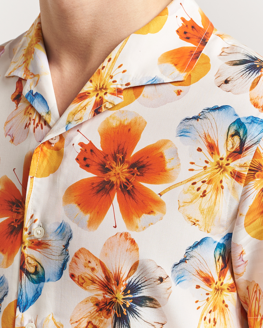 Herre | Skjorter | Orlebar Brown | Hibbert Oshibana Printed Shirt White Sand