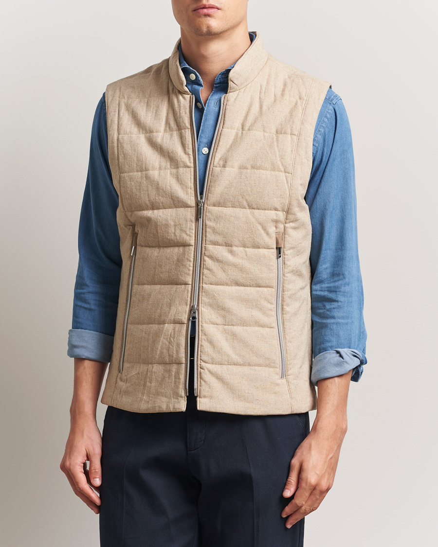 Herre | Veste | Stenströms | Linen/Alcantar Vest Beige