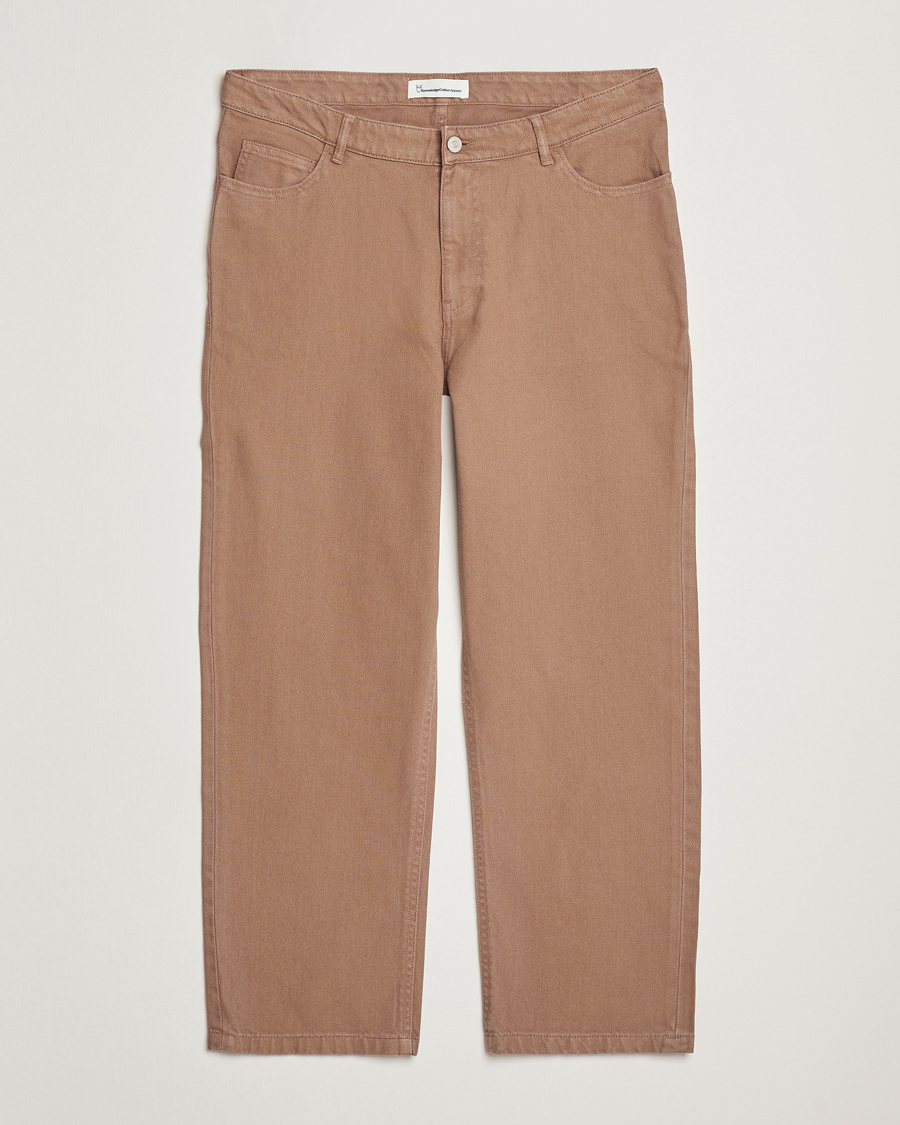 Herre | Bukser | KnowledgeCotton Apparel | Flint Five Pocket Twill Pants Tiramisou