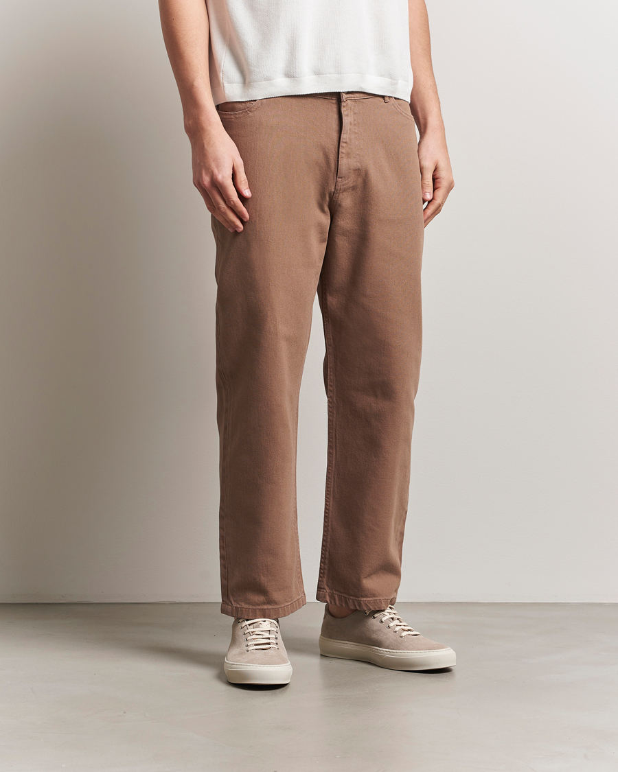 Herre | Bukser | KnowledgeCotton Apparel | Flint Five Pocket Twill Pants Tiramisou