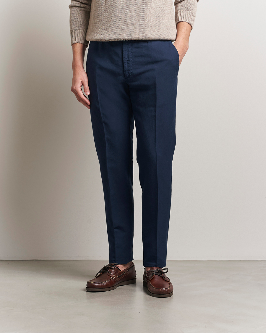 Herre | Bukser | Incotex | Slim Fit Chinolino Trousers Navy