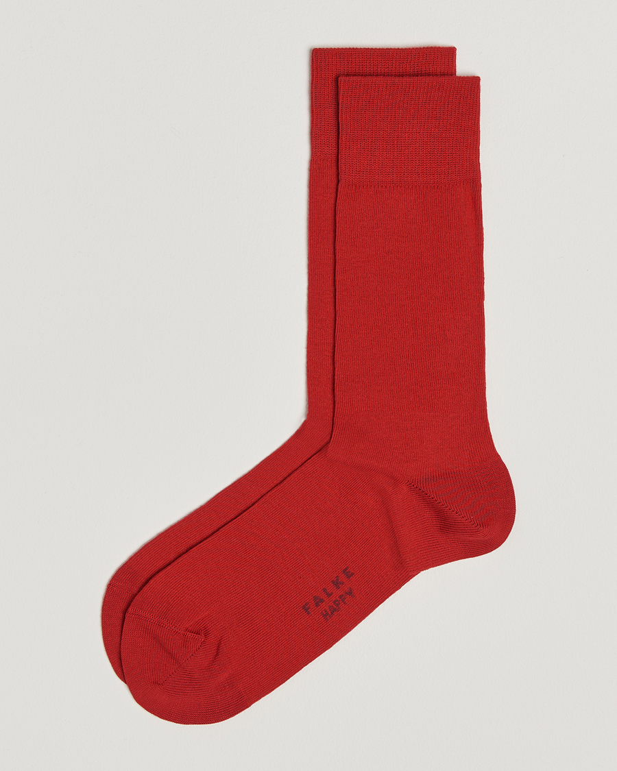 Herre | Undertøj | Falke | Happy 2-Pack Cotton Socks Scarlet
