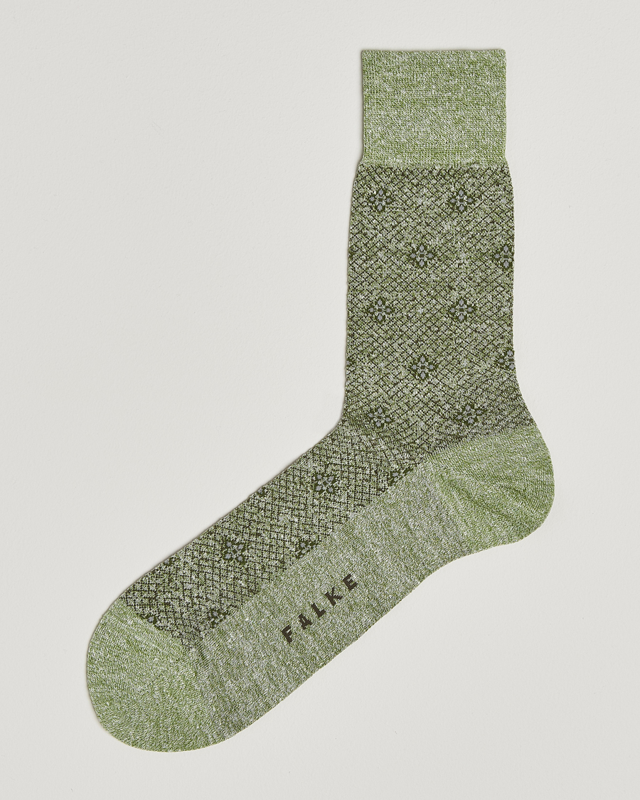 Herre | Undertøj | Falke | Mosaic Linen/Cotton Sock Kristall