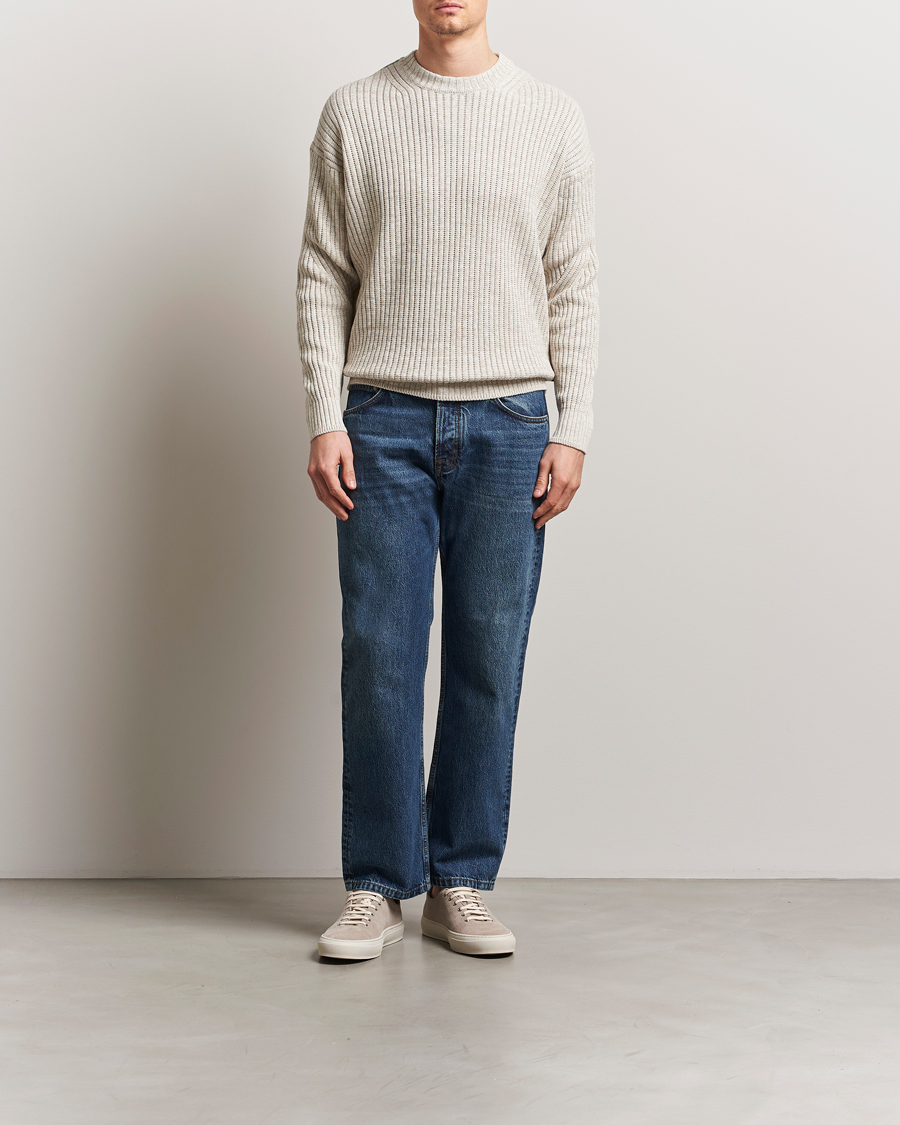 Herre | Trøjer | BOSS ORANGE | Kesca Knitted Sweater Light Beige
