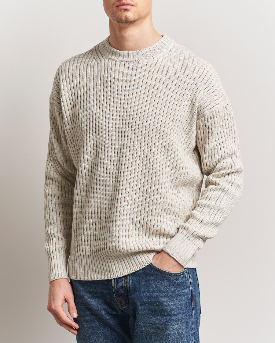Herre | Trøjer | BOSS ORANGE | Kesca Knitted Sweater Light Beige