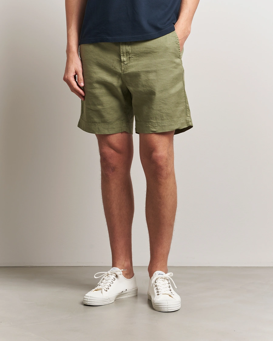 Herre | Shorts | Morris | Fenix Linen/Cotton Shorts Olive