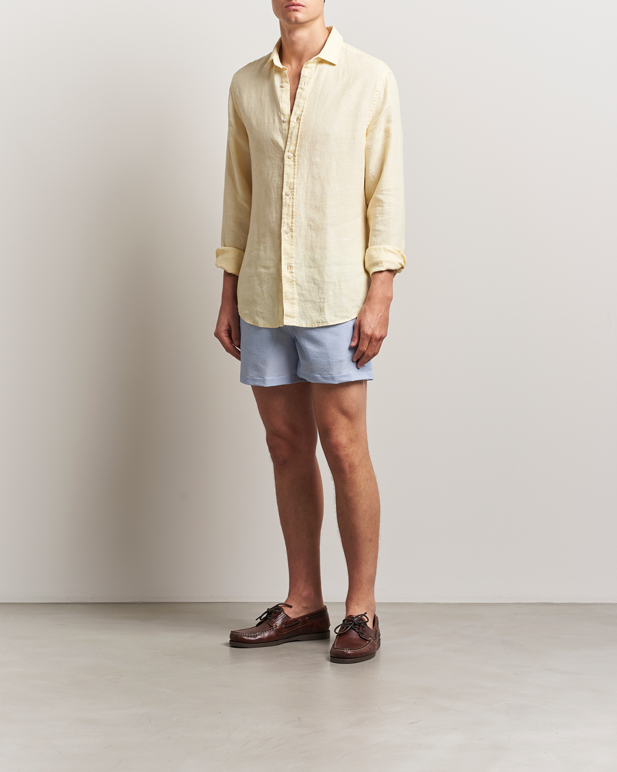 Herre | Morris Seersucker Bathing Trunks Light Blue | Morris | Seersucker Bathing Trunks Light Blue