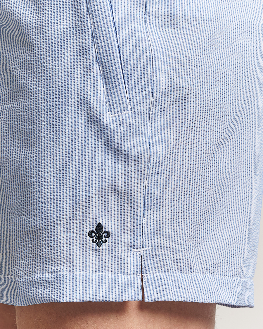 Herre | Morris Seersucker Bathing Trunks Light Blue | Morris | Seersucker Bathing Trunks Light Blue