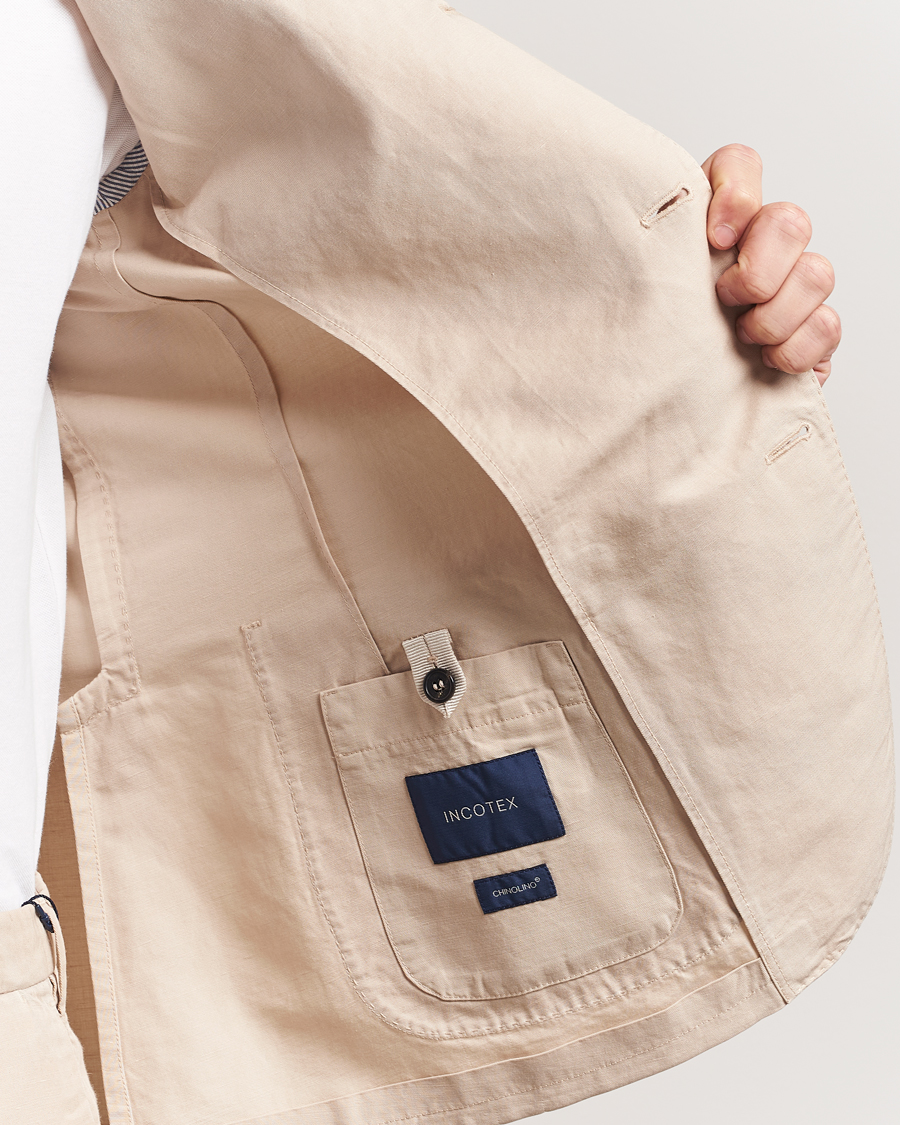 Herre | Blazere & jakker | Incotex | Unconstructed Chinolino Blazer Beige