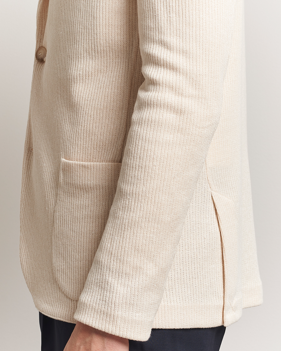 Herre | Blazere & jakker | Gran Sasso | Linen/Cotton Knitted Blazer Cream