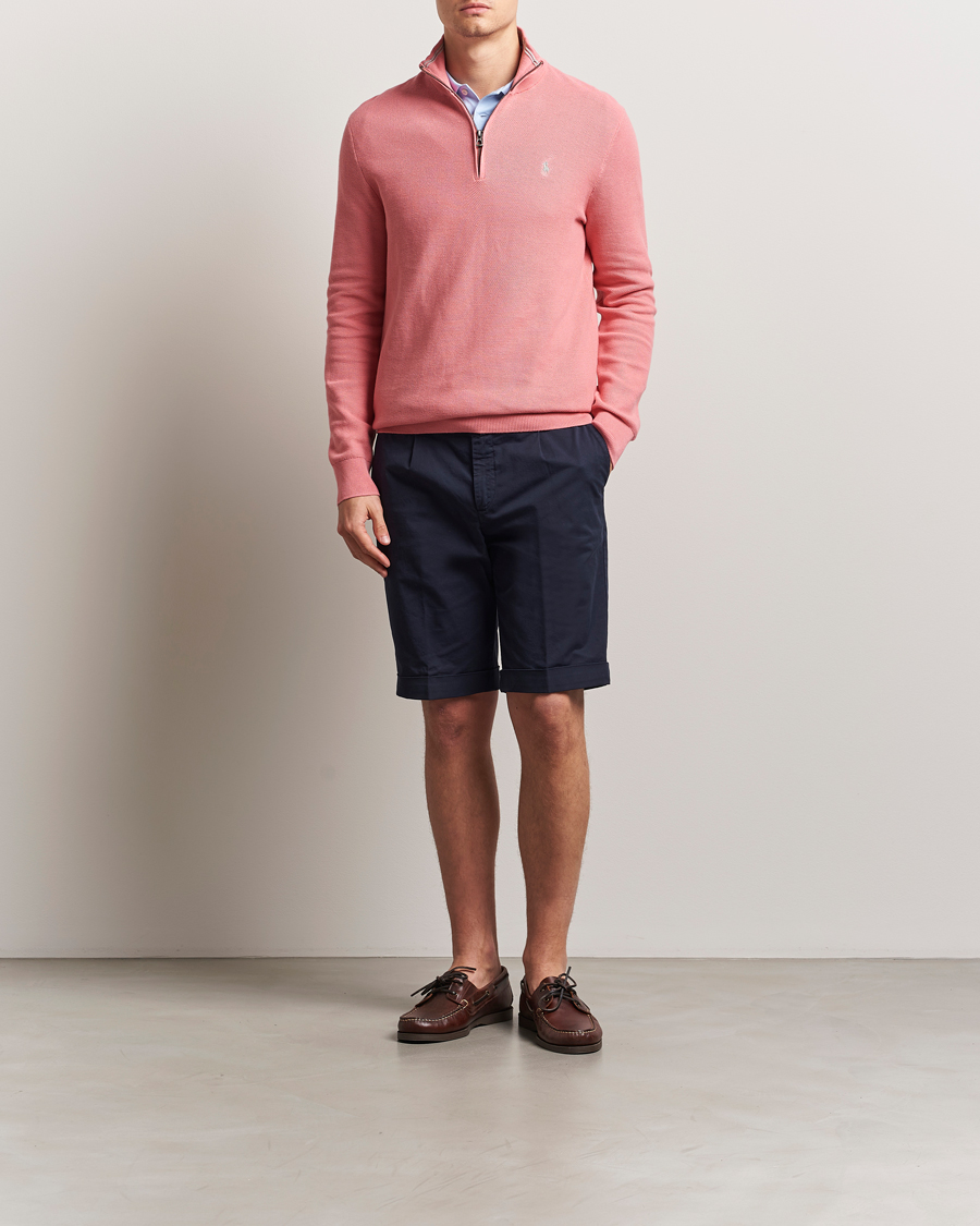Herre | Trøjer | Polo Ralph Lauren | Half Zip Cotton Pullover Desert Rose