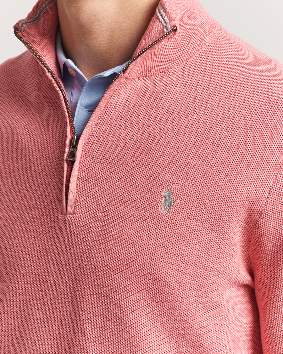 Herre | Trøjer | Polo Ralph Lauren | Half Zip Cotton Pullover Desert Rose