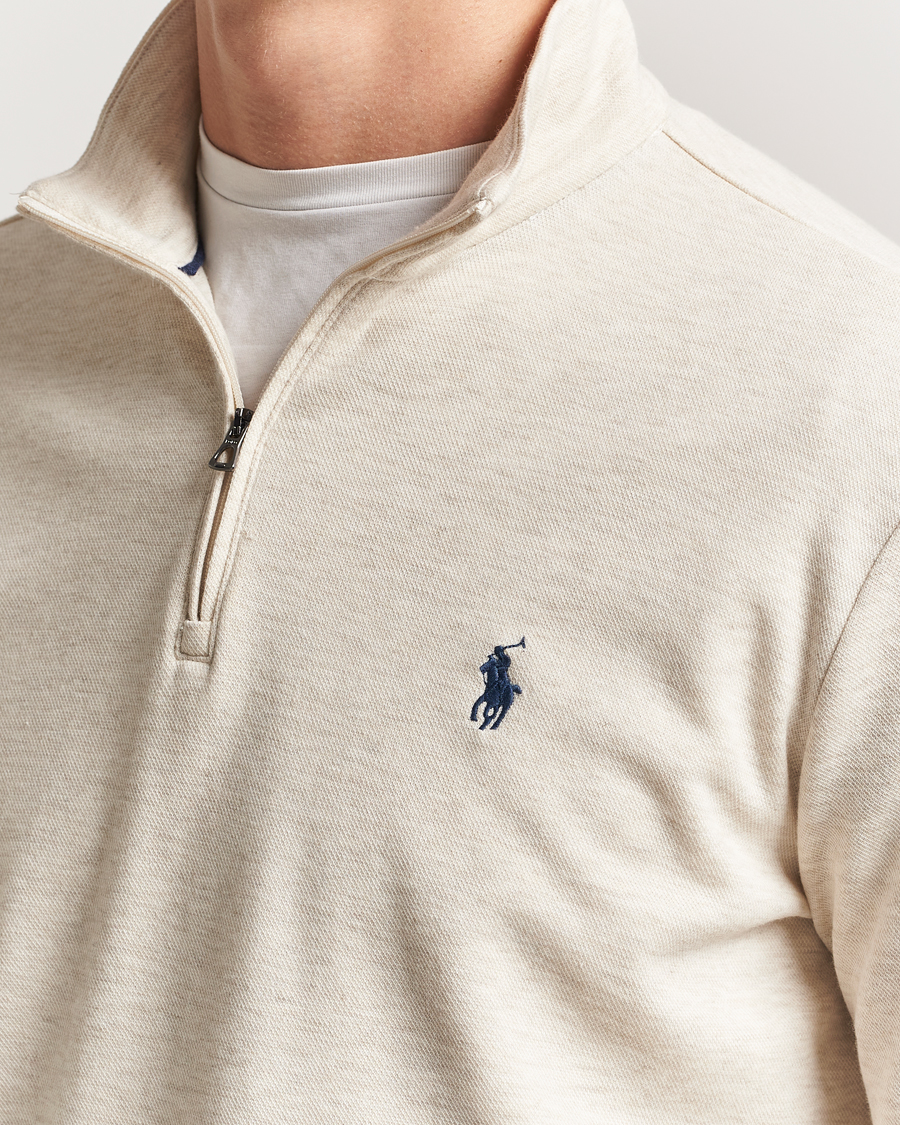 Herre | Trøjer | Polo Ralph Lauren | Cotton/Nylon Half Zip Chalk Heather