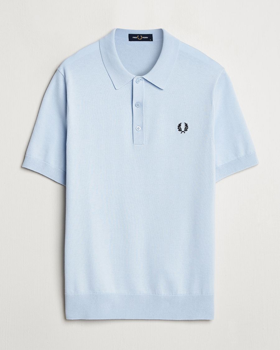 Herre | Polotrøjer | Fred Perry | Cotton Knitted Polo Light Smoke