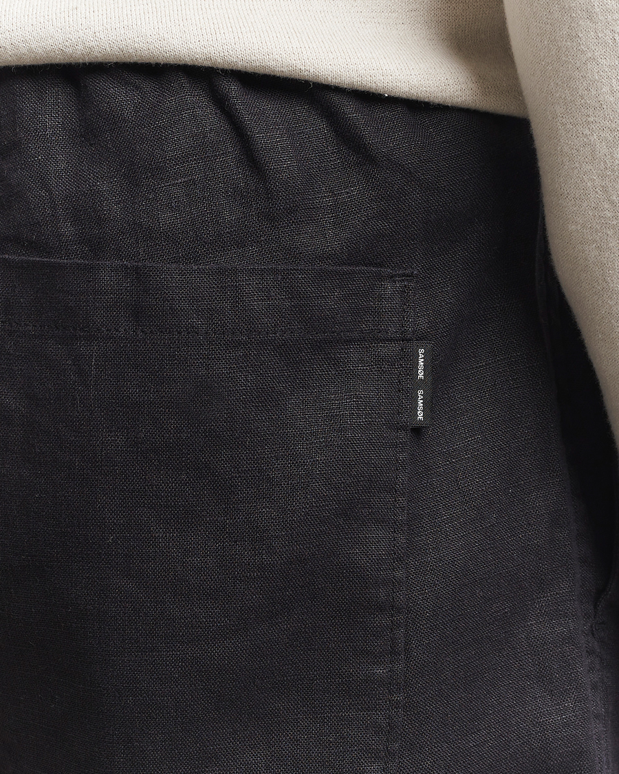 Herre | Shorts | Samsøe Samsøe | Jabari Linen Drawstring Shorts Black