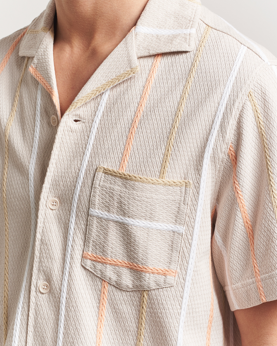 Herre | Skjorter | J.Lindeberg | Theron Stripe Resort Shirt Moonbeam