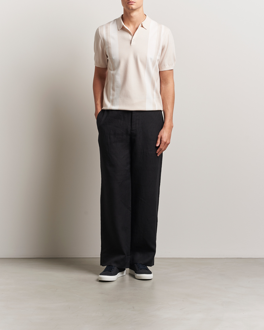 Herre | Polotrøjer | J.Lindeberg | Reymond Stripe Knit Polo Moonbeam