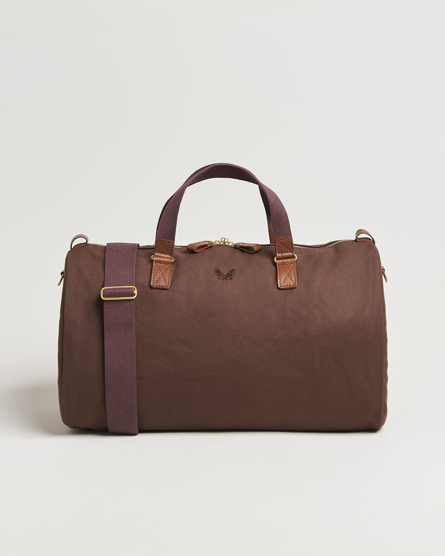 Herre | Tasker | Bennett Winch | Canvas Suit Carrier Holdall Chocolate