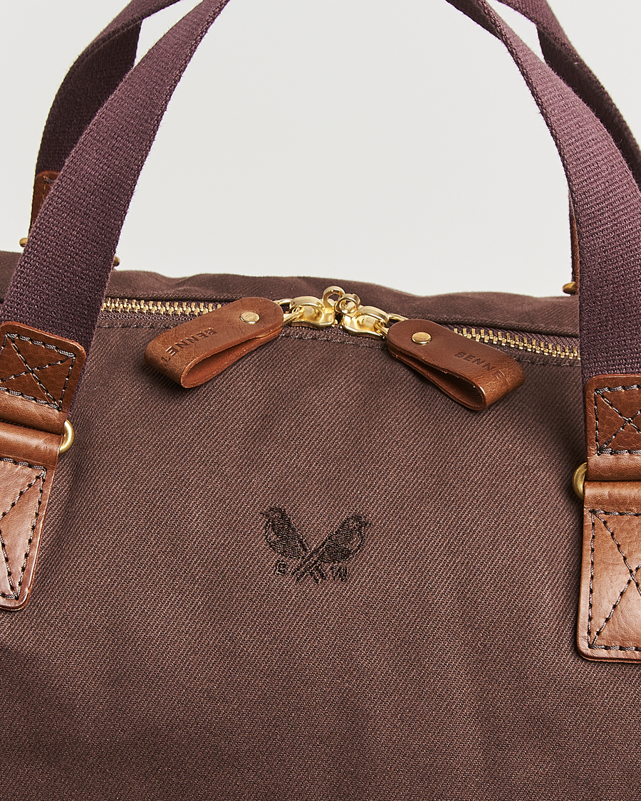 Herre | Tasker | Bennett Winch | Canvas Suit Carrier Holdall Chocolate