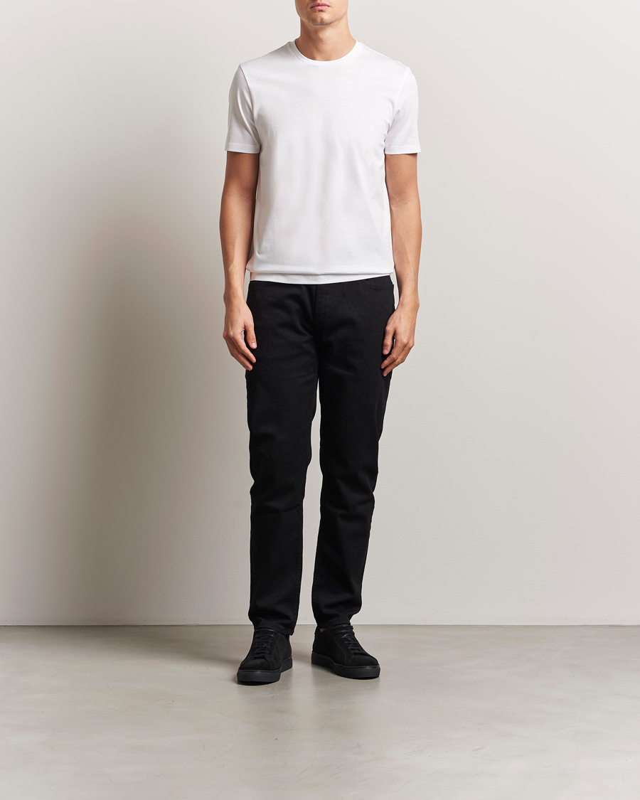 Herre | T-Shirts | BOSS BLACK | Tessler Mercerized Crew Neck T-Shirt White