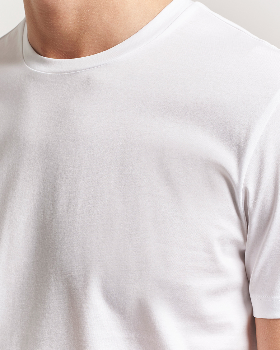 Herre | T-Shirts | BOSS BLACK | Tessler Mercerized Crew Neck T-Shirt White