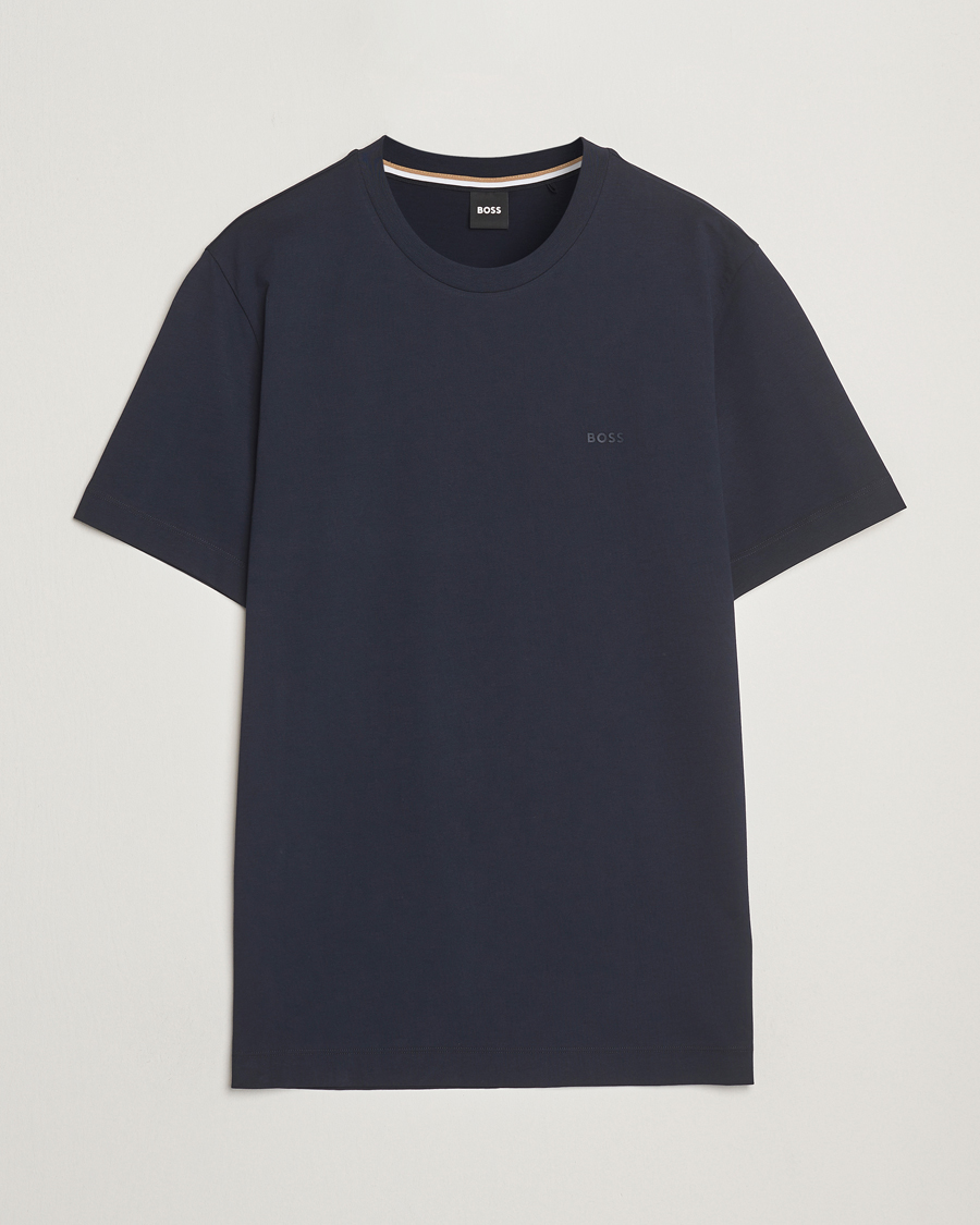 Herre | T-Shirts | BOSS BLACK | Thompson Crew Neck T-Shirt Dark Blue