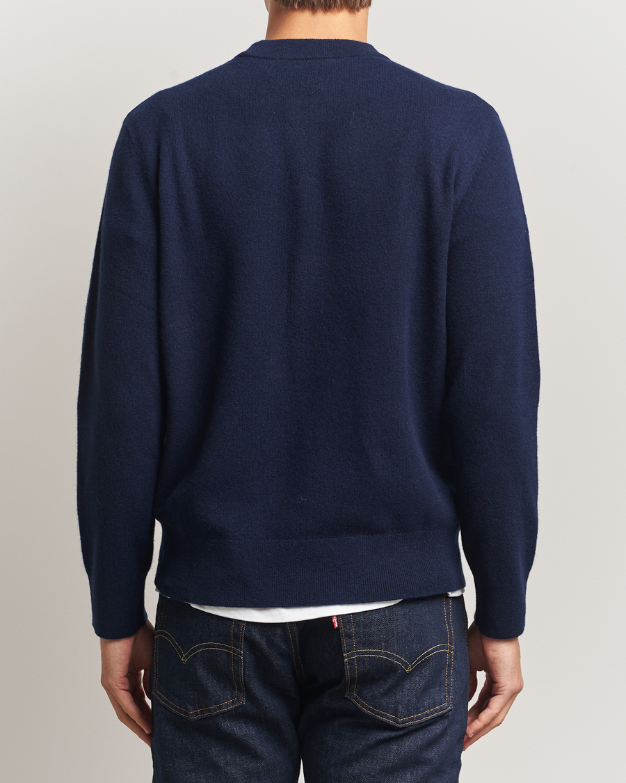 Herre | Trøjer | A Day's March | Marlow Cashmere Blend Sweater Navy