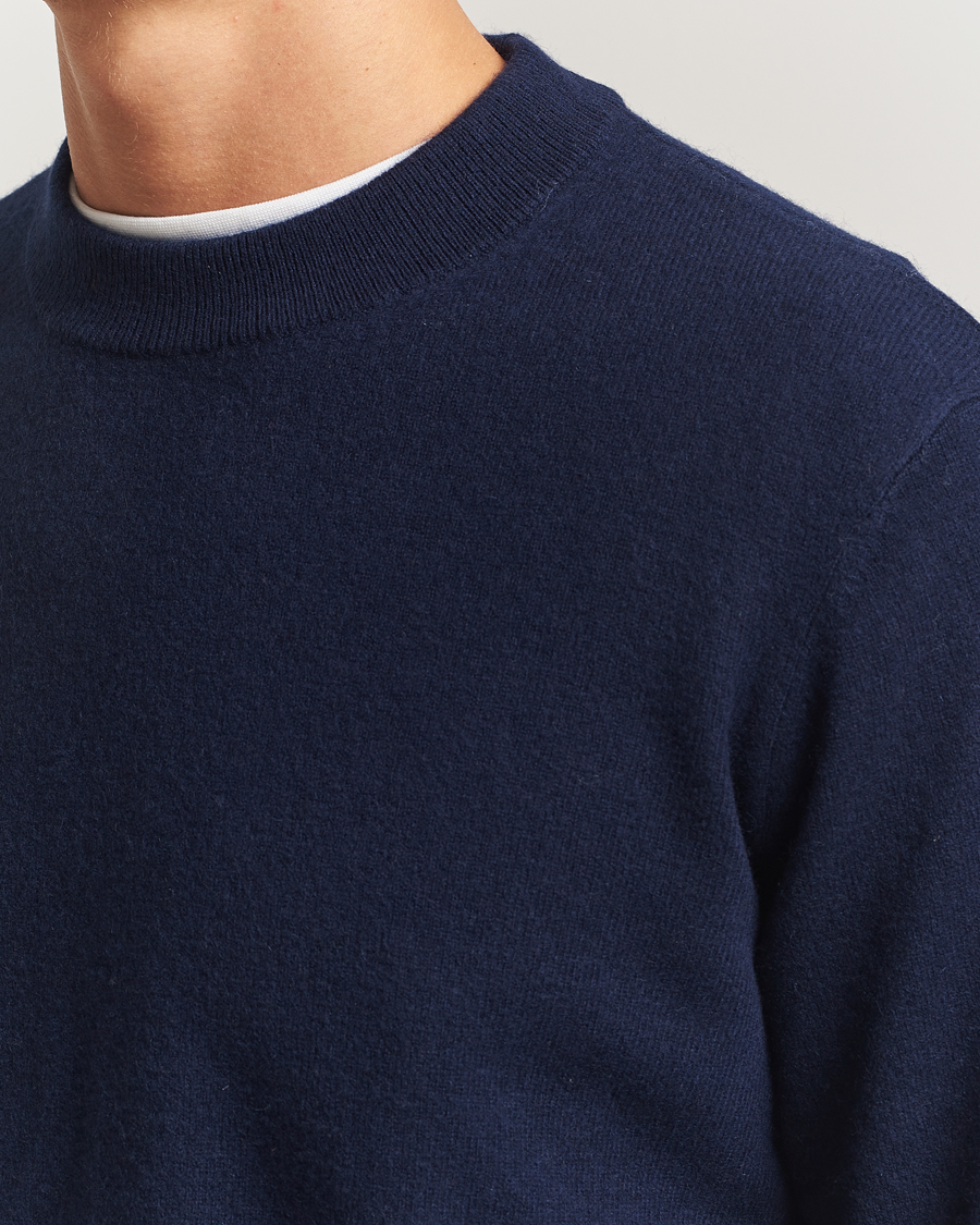 Herre | Trøjer | A Day's March | Marlow Cashmere Blend Sweater Navy