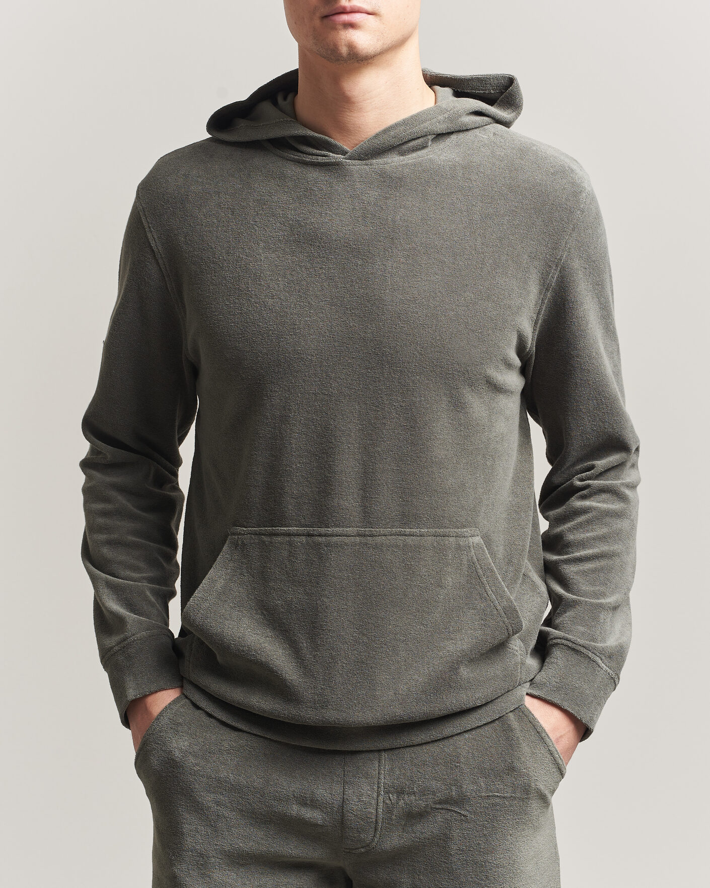 Herre | Trøjer | Altea | Terry Cotton Hoodie Olive