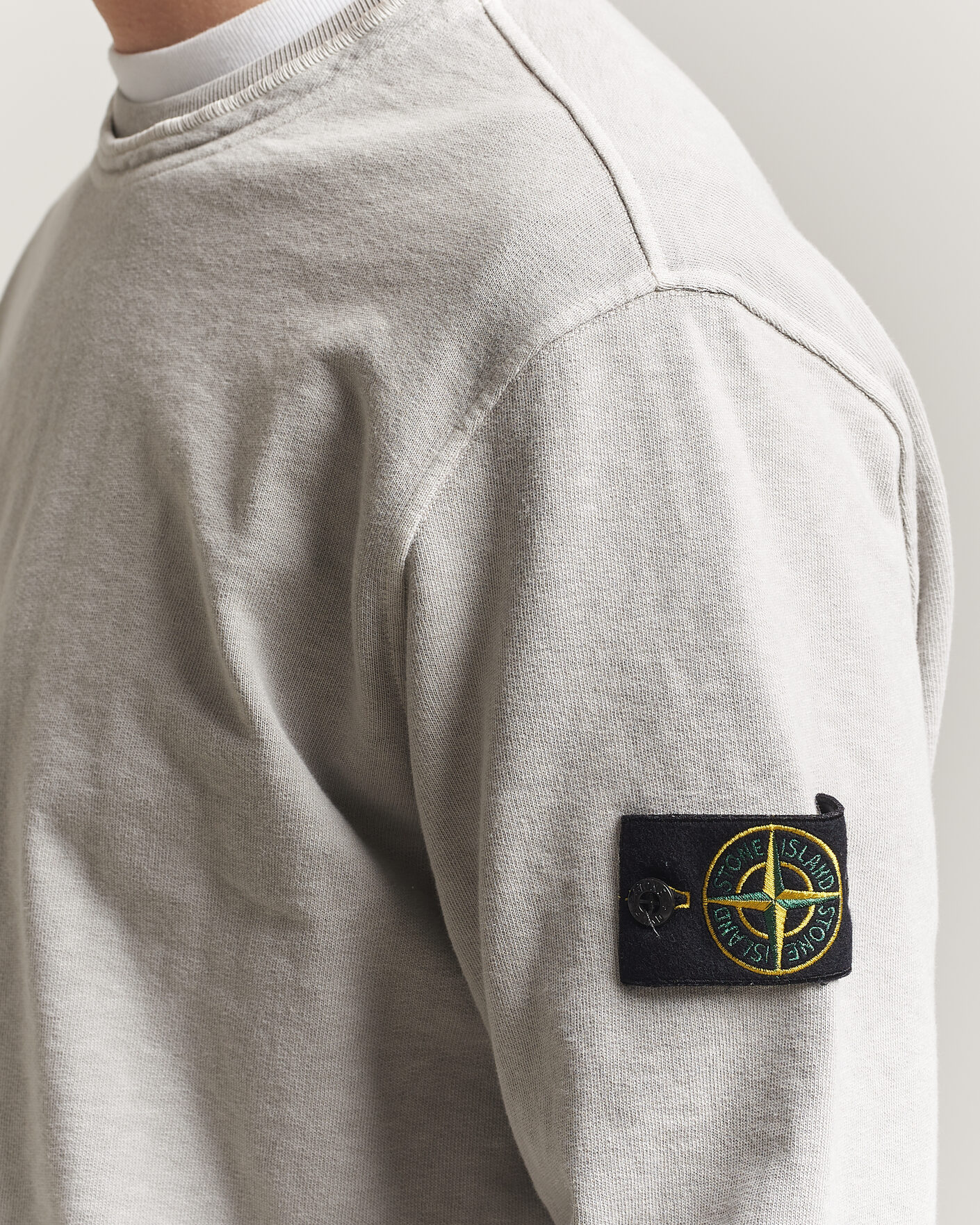 Herre | Trøjer | Stone Island | Old Dyed Cotton Sweatshirt Pearl Grey