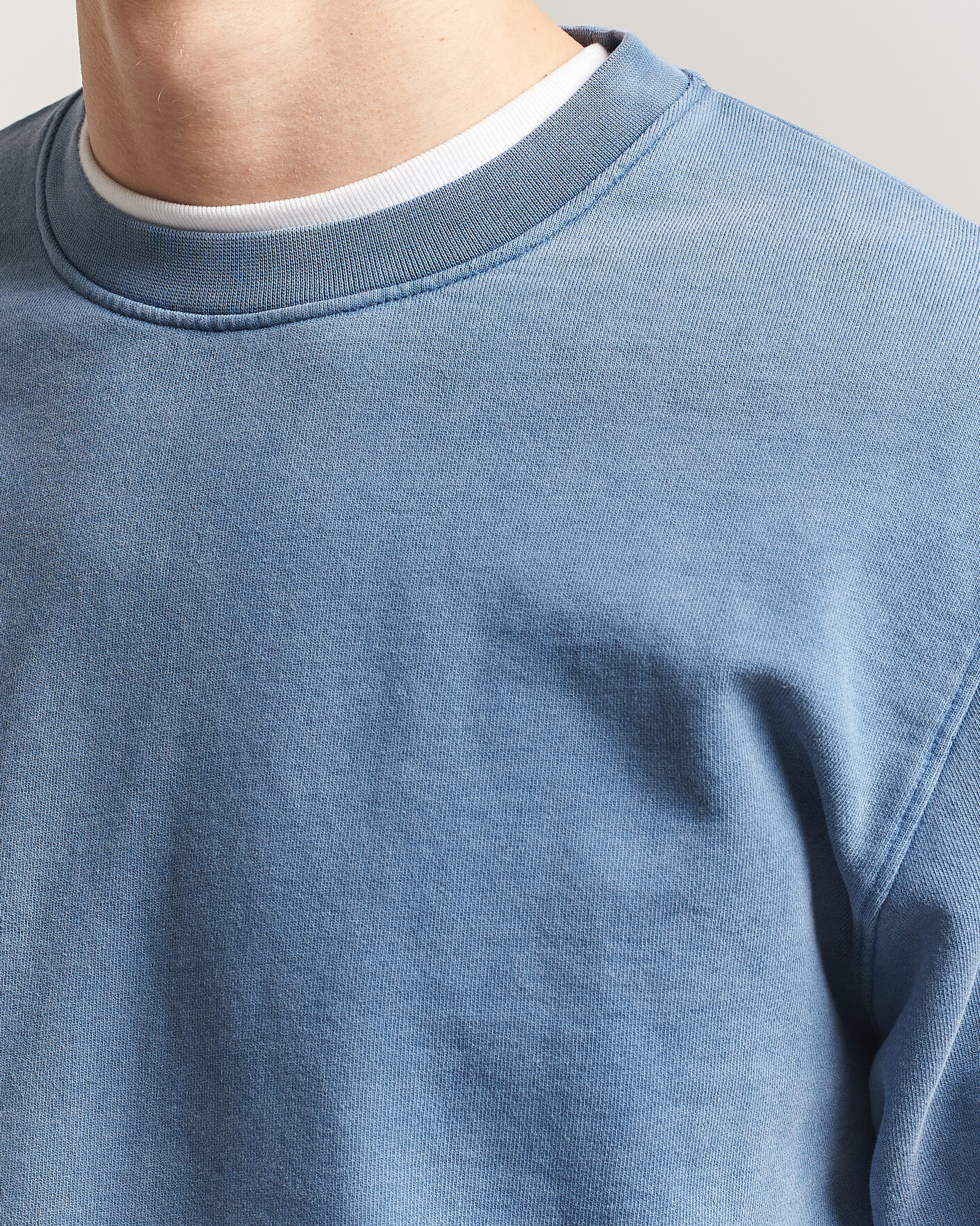 Herre | Trøjer | Colorful Standard | Classic Organic Crew Neck Sweat Faded Indigo