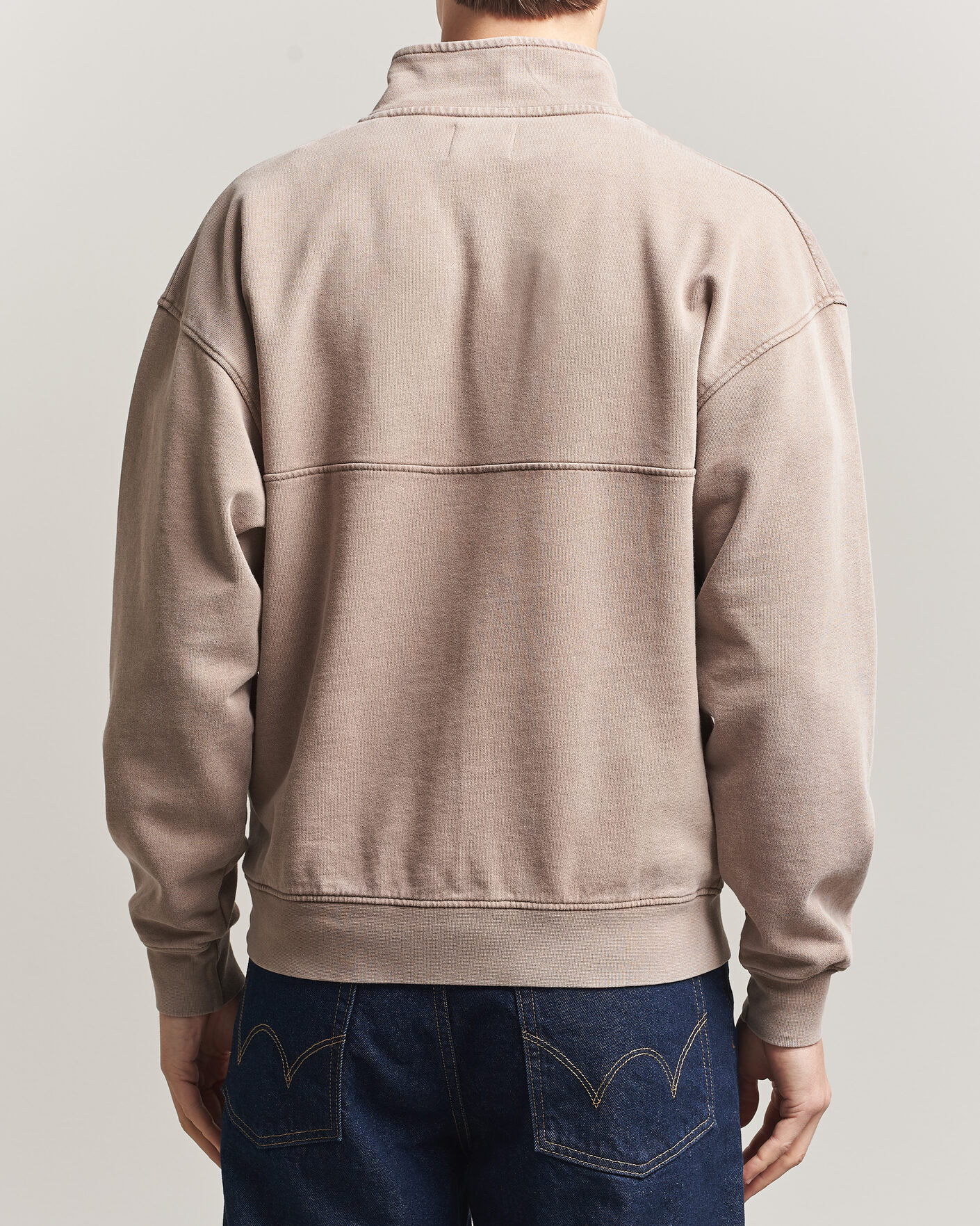 Herre | Trøjer | Colorful Standard | Classic Organic Half-Zip Faded Khaki