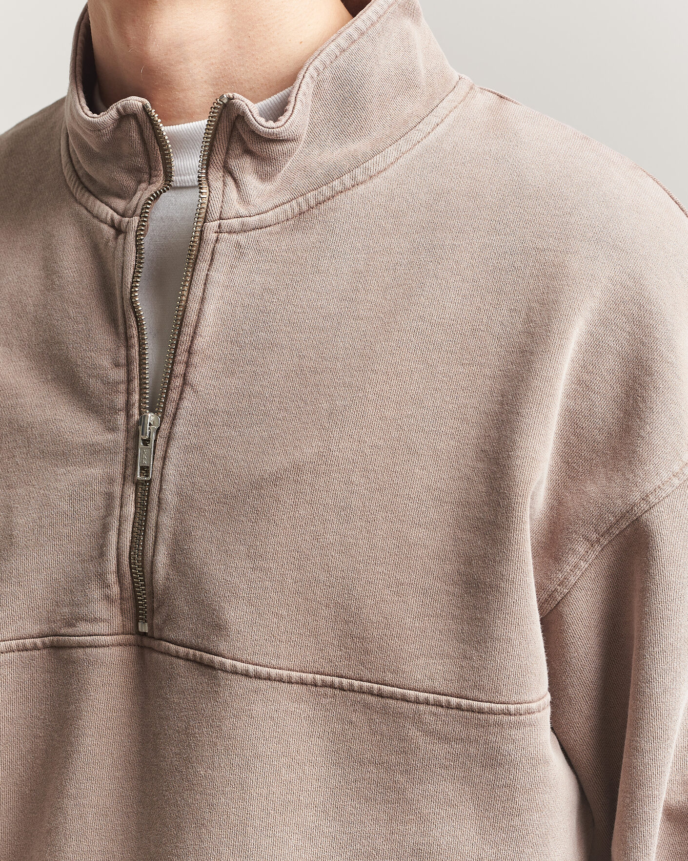 Herre | Trøjer | Colorful Standard | Classic Organic Half-Zip Faded Khaki