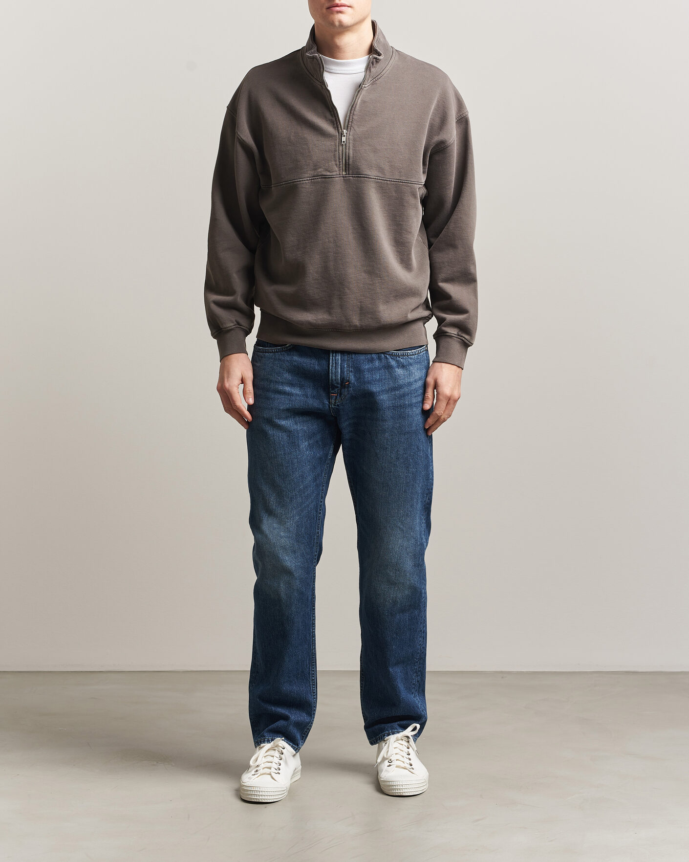 Herre | Trøjer | Colorful Standard | Classic Organic Half-Zip Faded Mud