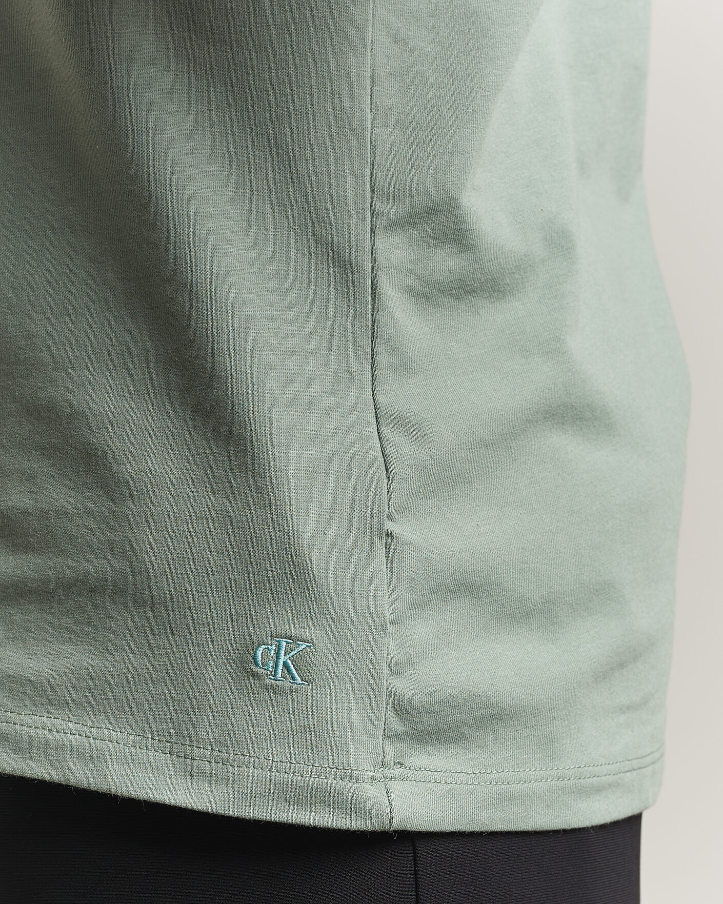 Herre | T-Shirts | Calvin Klein | 3-Pack Cotton Stretch Crew Neck T-Shirt Black/Blue/Green