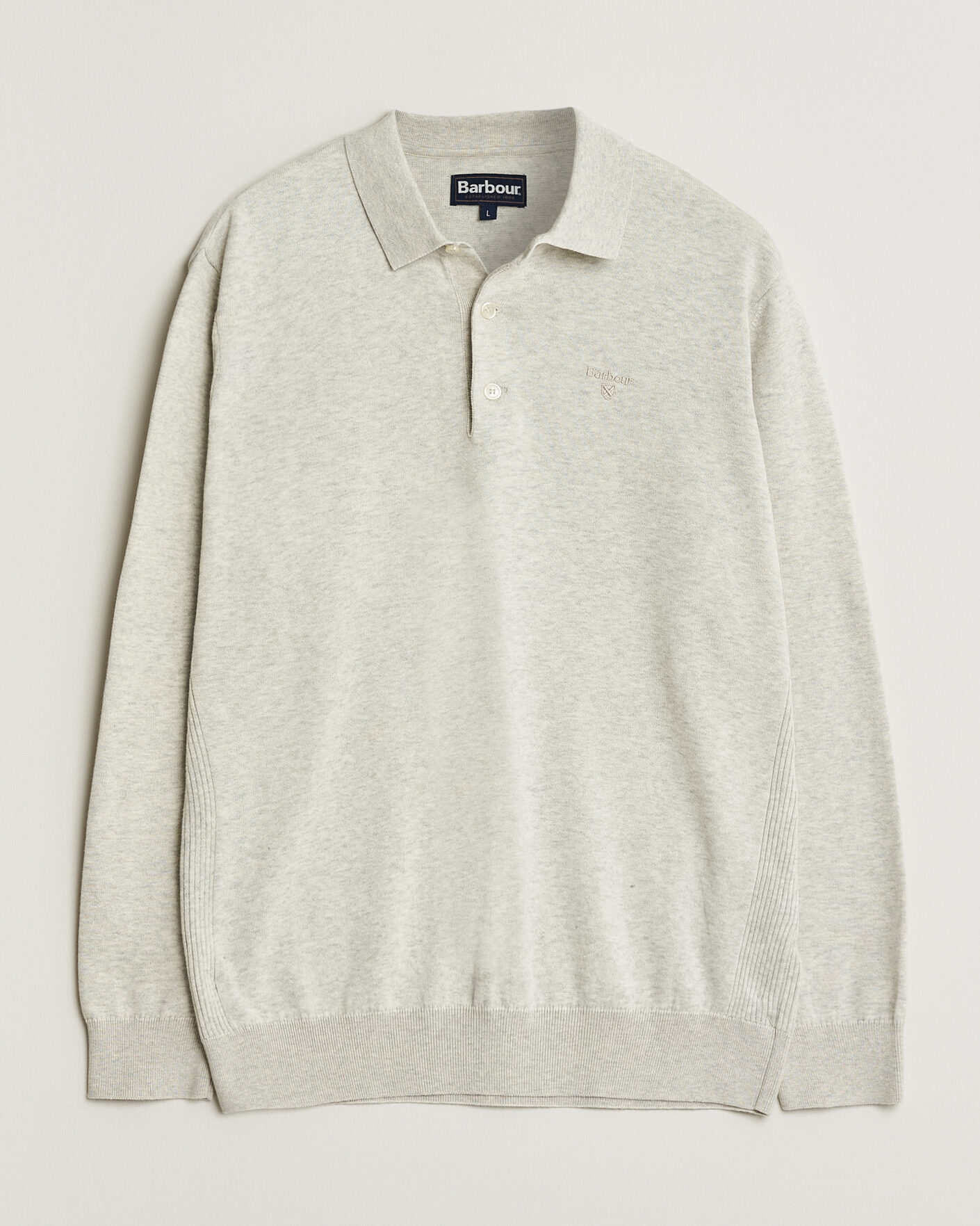 Herre | Trøjer | Barbour Lifestyle | Pima Cotton Knitted Polo Neutral