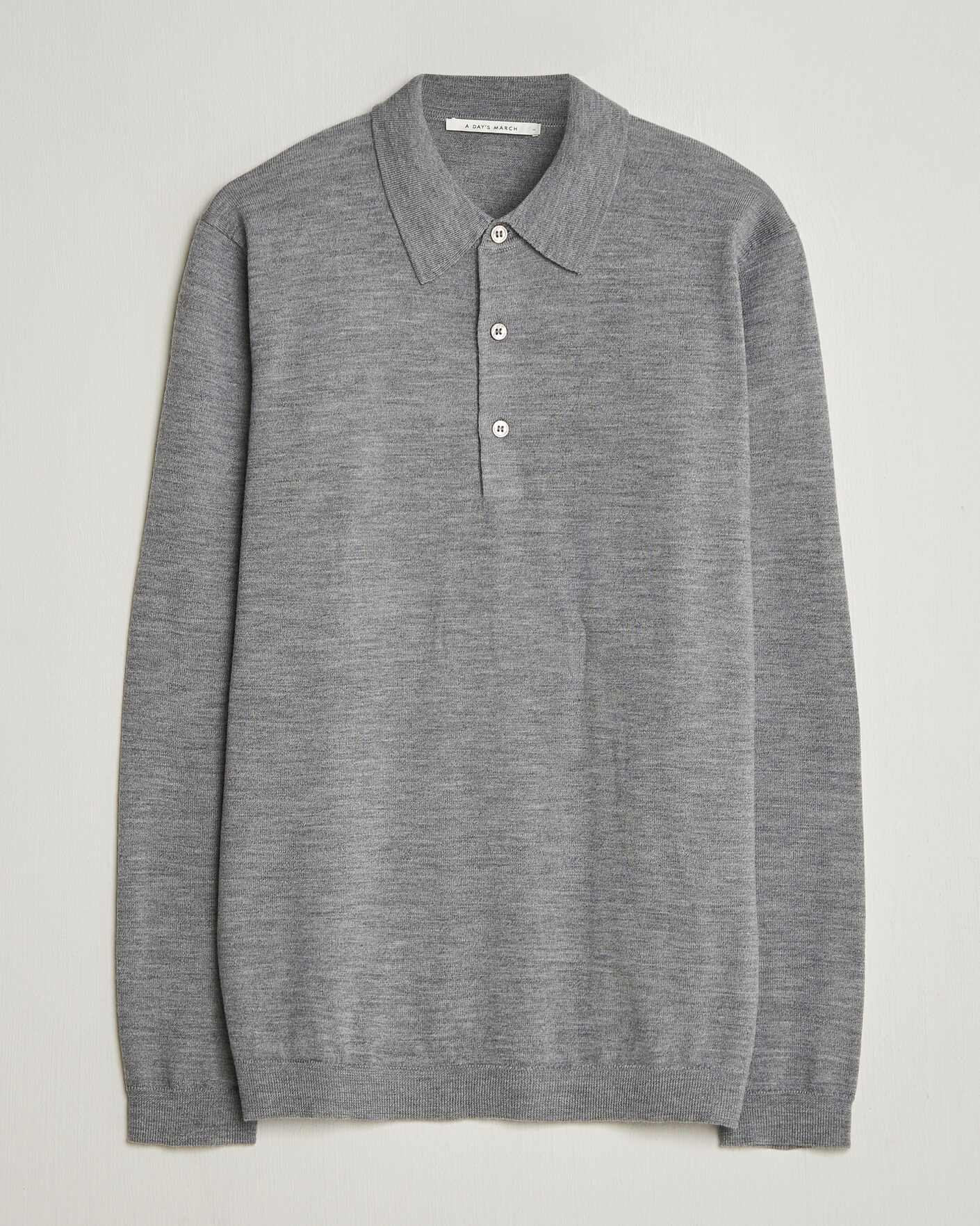 Herre | Trøjer | A Day's March | Ambroz Merino Polo Grey Melange