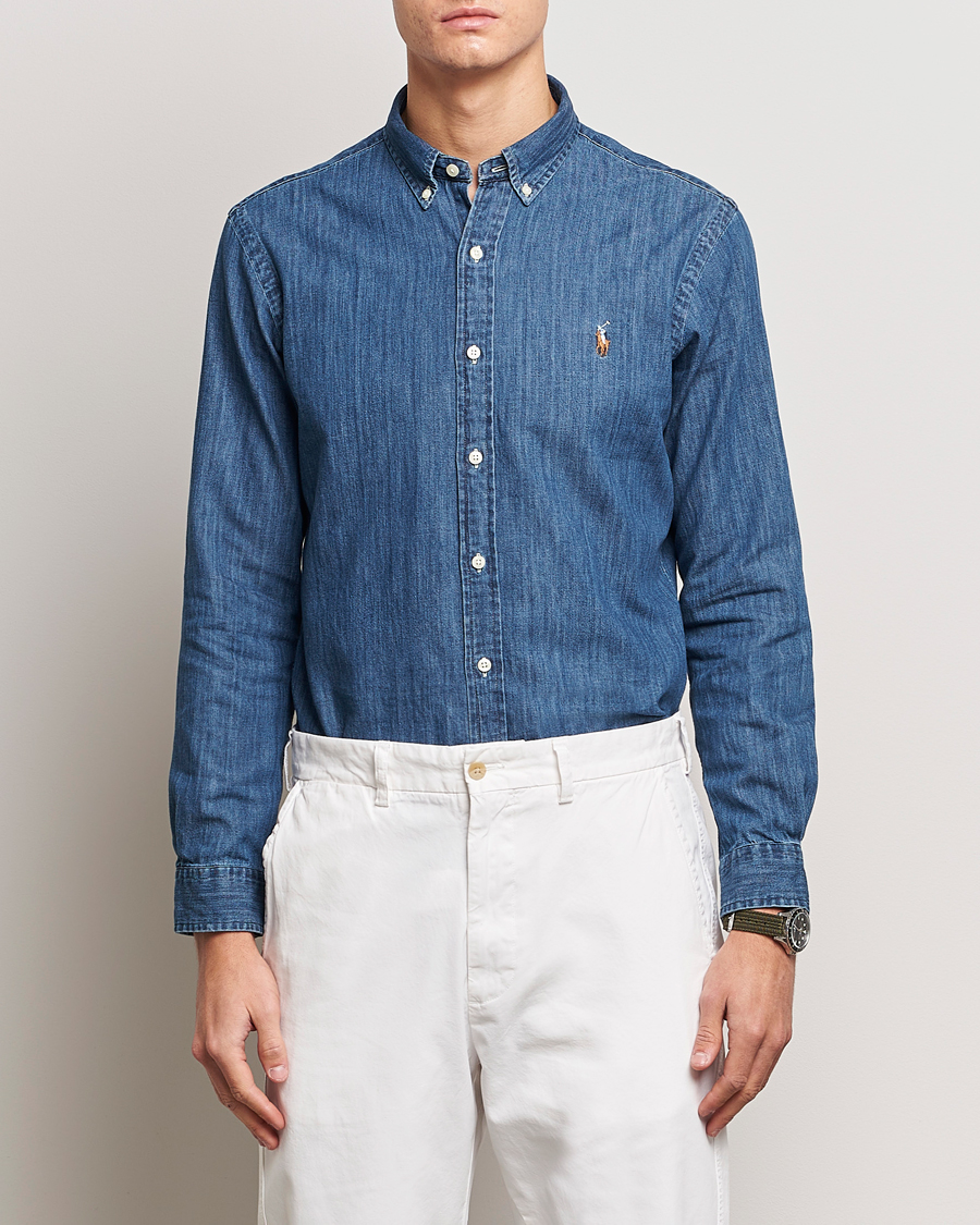 Herre | Denimskjorter | Polo Ralph Lauren | 2-Pack Slim Fit Denim Shirt Washed/Dark Wash