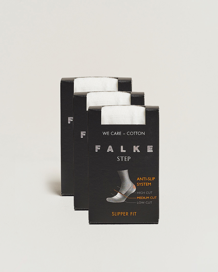 Herre | Undertøj | Falke | 3-pack Step In Box Loafer Socks White