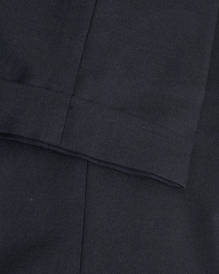 Herre |  | Pre-owned | Berg&Berg Arnold Pleated Side Adjuster Wool Trousers Navy 48