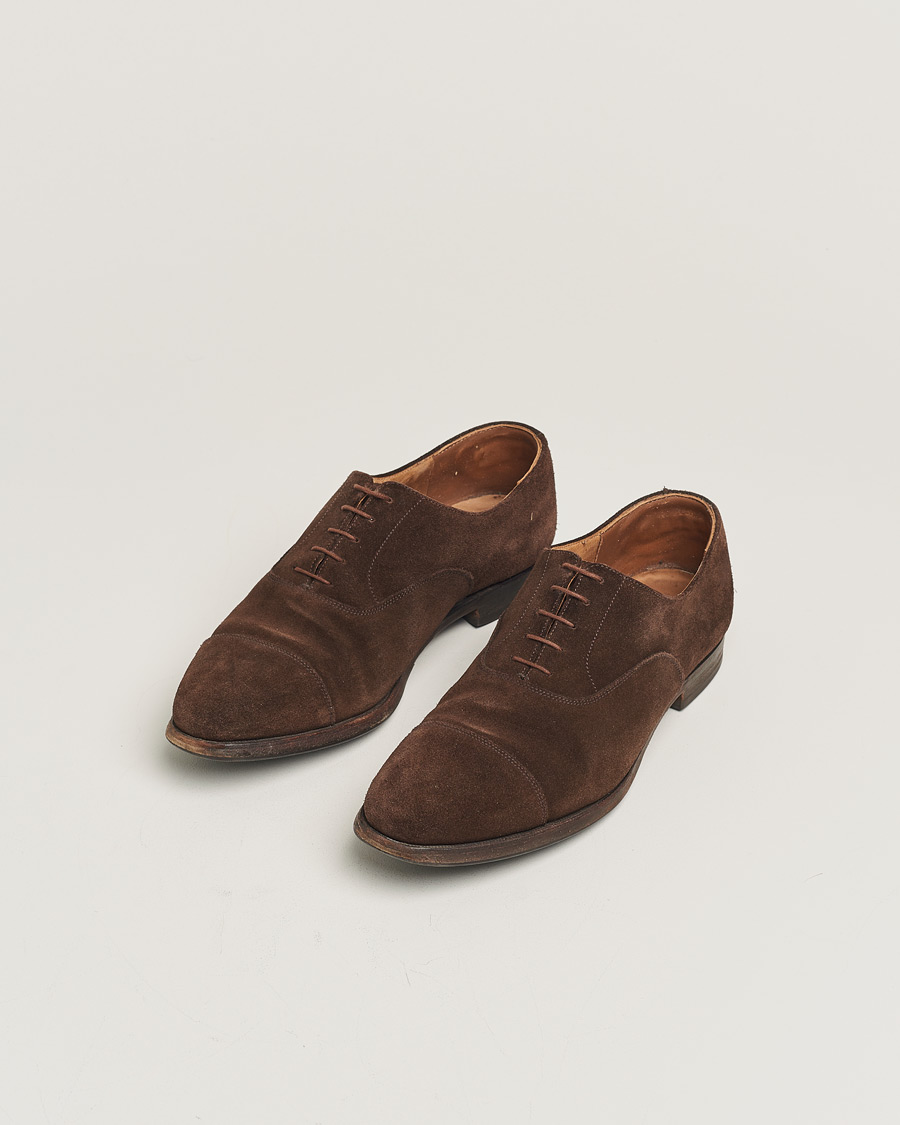 Herre | Crockett & Jones Connaught Dark Brown Suede UK10,5 - EU44,5 | Pre-owned | Crockett & Jones Connaught Dark Brown Suede UK10,5 - EU44,5