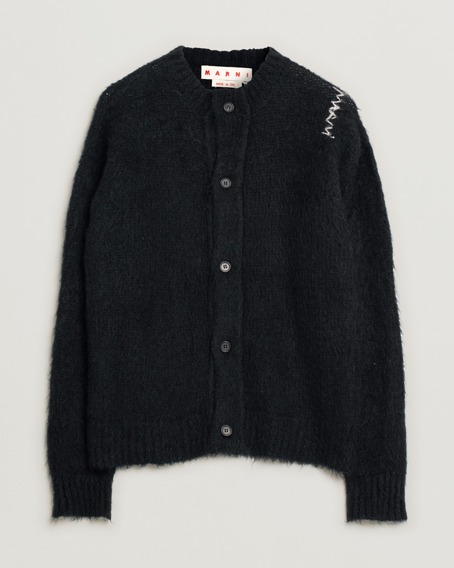 Herre | Marni Fuzzy Wuzzy Cardigan Black 48 | Pre-owned | Marni Fuzzy Wuzzy Cardigan Black 48