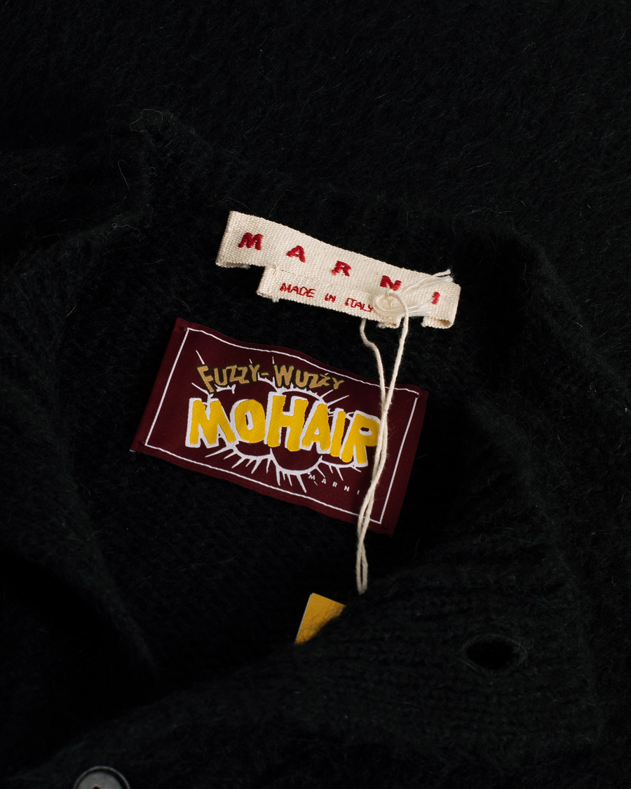 Herre | Marni Fuzzy Wuzzy Cardigan Black 48 | Pre-owned | Marni Fuzzy Wuzzy Cardigan Black 48